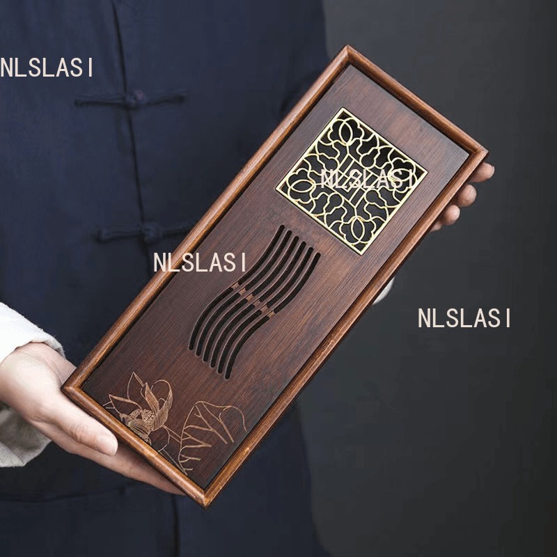 Bamboo Tea Tray - Nampan Rendam Bambu Lotus Gaya Cina