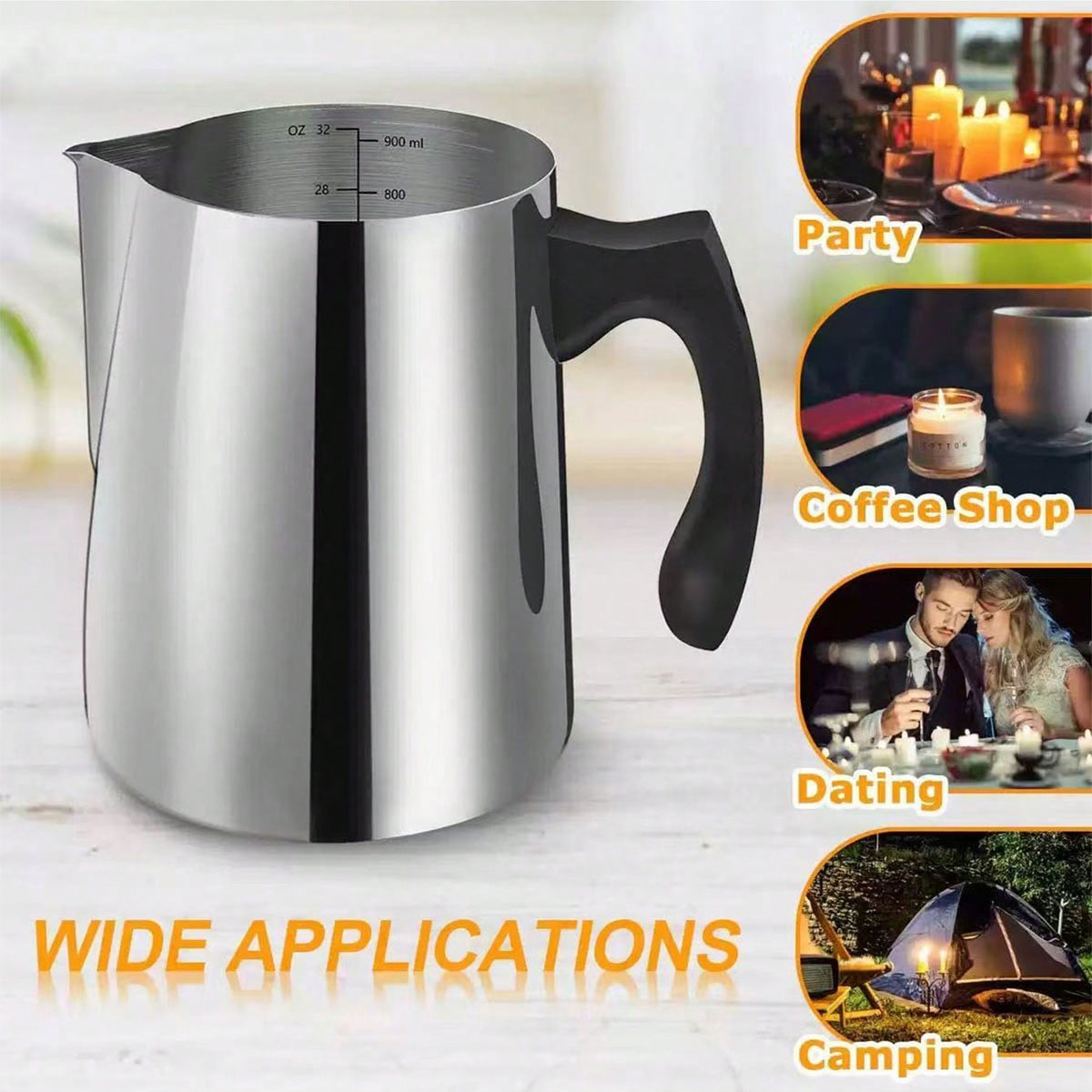 Pitcher Latte Art Kopi dari Ba - Barista Milk Jug ulasan dan harga