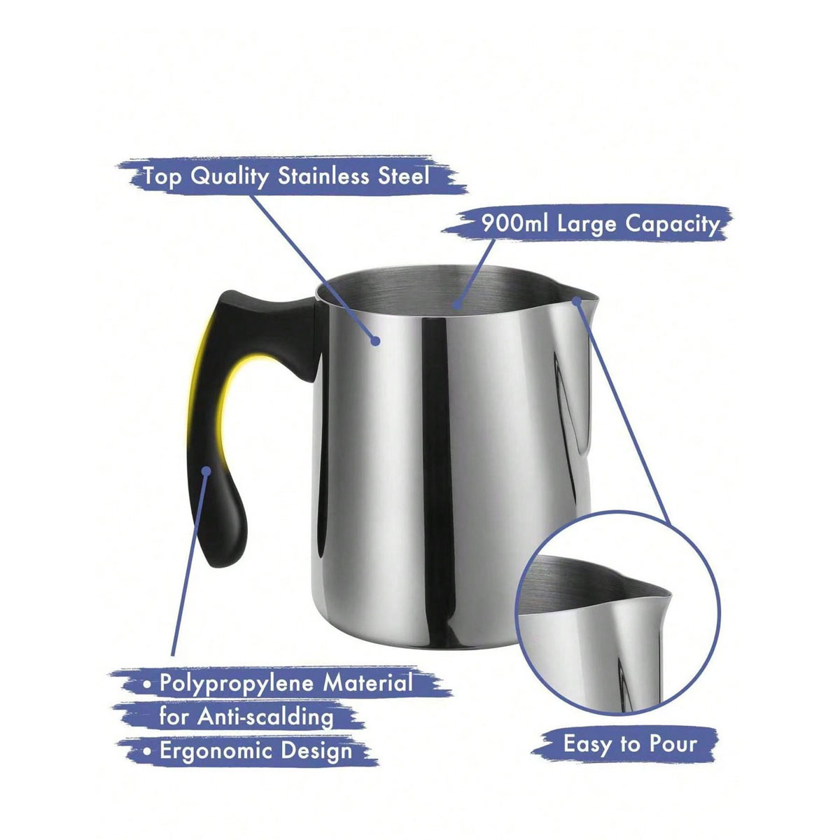 Pitcher Latte Art Kopi dari Ba - Barista Milk Jug ulasan dan harga