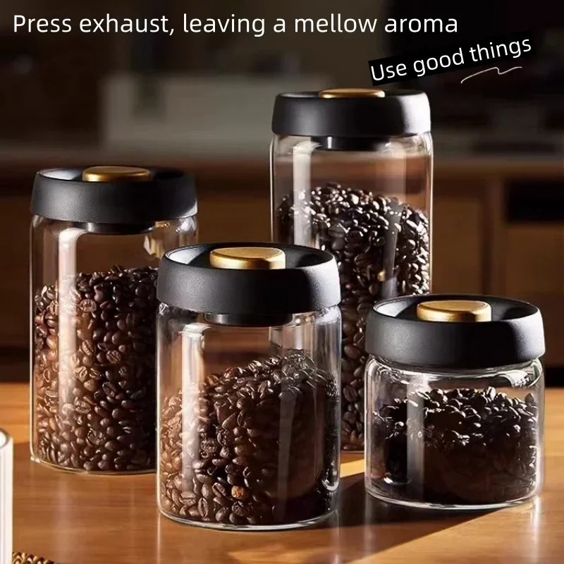 Stoples Kopi Vakum Manual Kaca - Coffee Tea Containers ulasan dan harga