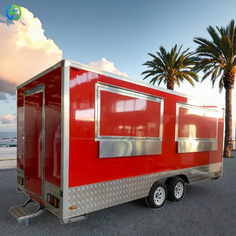 Gerobak Makanan Mobile Kustom  - Coffee Tea Vendor ulasan dan harga