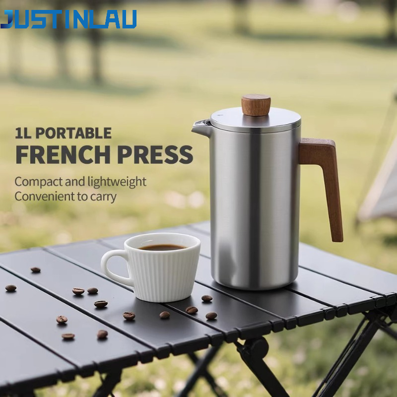 JUSTINLAU 1000ml Panci French  - Coffee Tea Maker ulasan dan harga