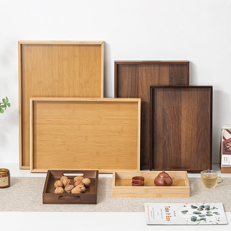 Nampan Teh Kayu Bambu Persegi  - Bamboo Tea Tray ulasan dan harga